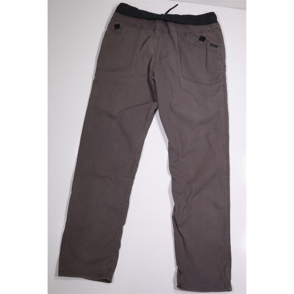 prAna Men's Moaby Pant Elastic Waistband Gray Cotton Pants Large - Picture 3 of 5